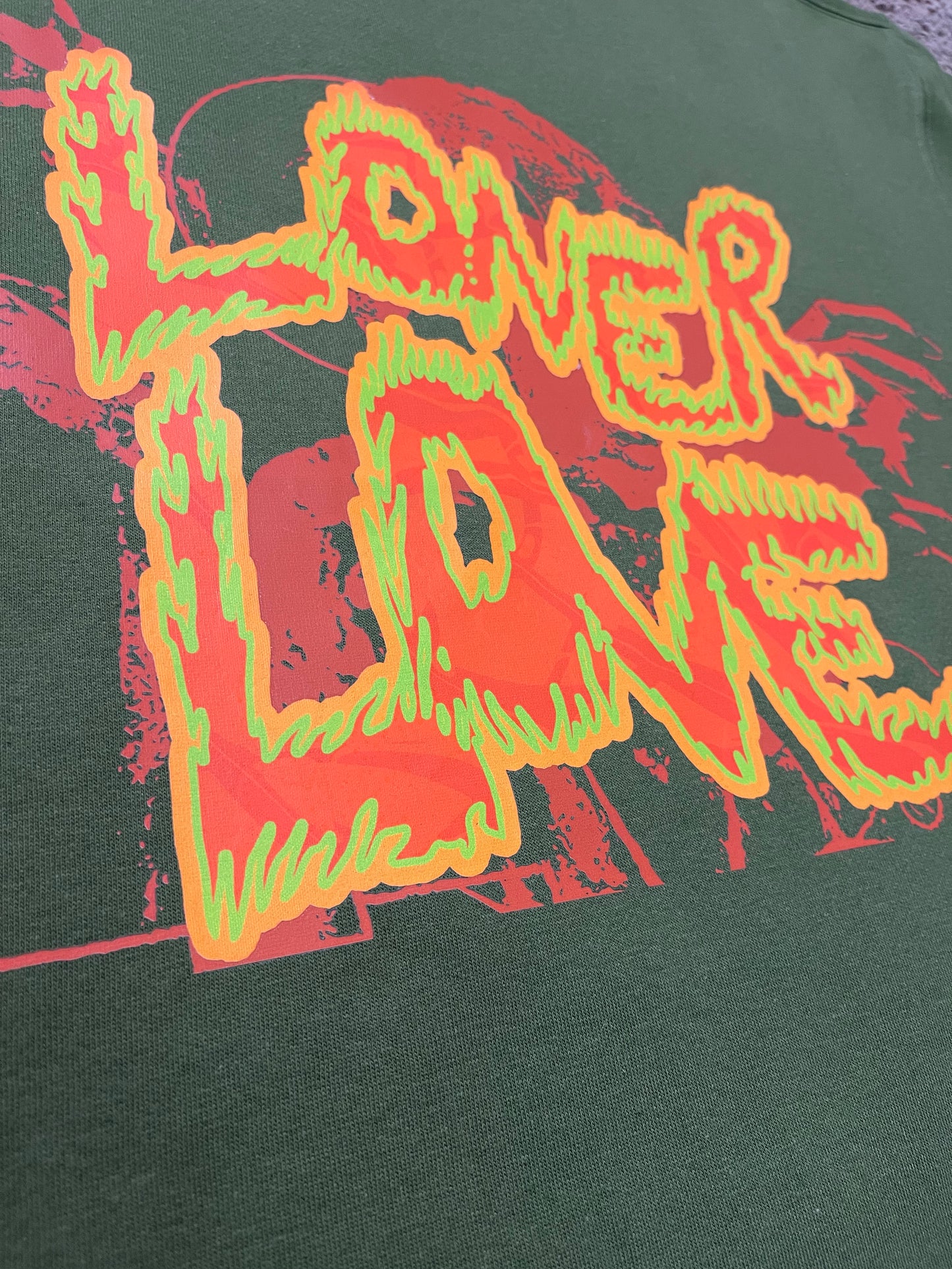 Green Flame Loner Love Tee